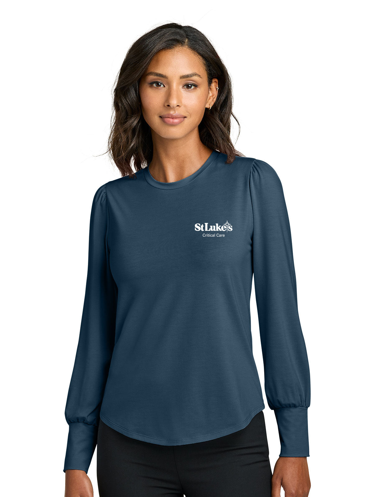 Women’s Stretch Jersey Long Sleeve Blouson Top - MM1019 - PC-Care