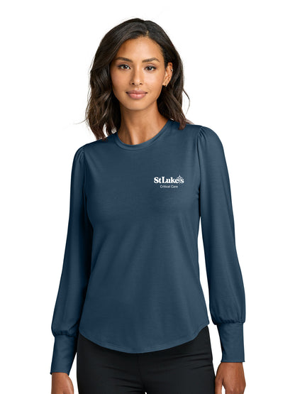 Women’s Stretch Jersey Long Sleeve Blouson Top - MM1019 - PC-Care