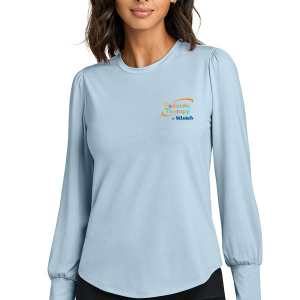 Women’s Stretch Jersey Long Sleeve Blouson Top - MM1019 - SLPT