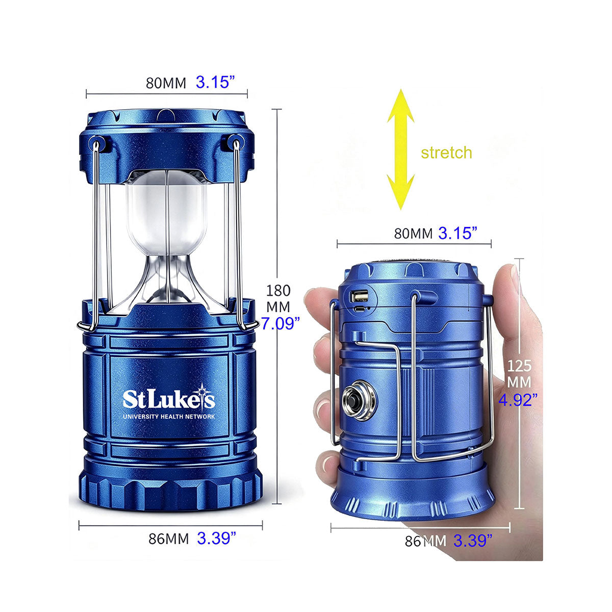 Solar/USB Type-C Rechargeable Lantern and Spotlight