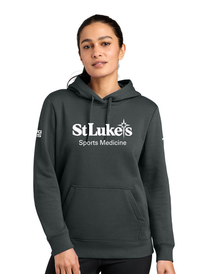 Nike Women's Club Fleece Sleeve Swoosh Pullover Hoodie - NKFD9889 - NIL