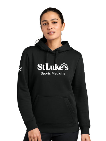 Nike Women's Club Fleece Sleeve Swoosh Pullover Hoodie - NKFD9889 - NIL
