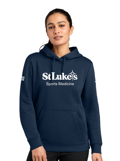 Nike Women's Club Fleece Sleeve Swoosh Pullover Hoodie - NKFD9889 - NIL