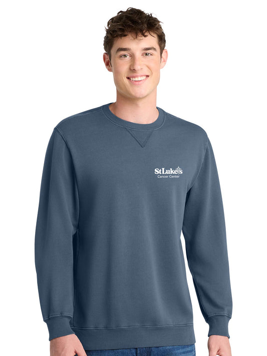 Port & Co Beach Wash Garment-Dyed Crewneck Sweatshirt - PC098 - Cancer Center