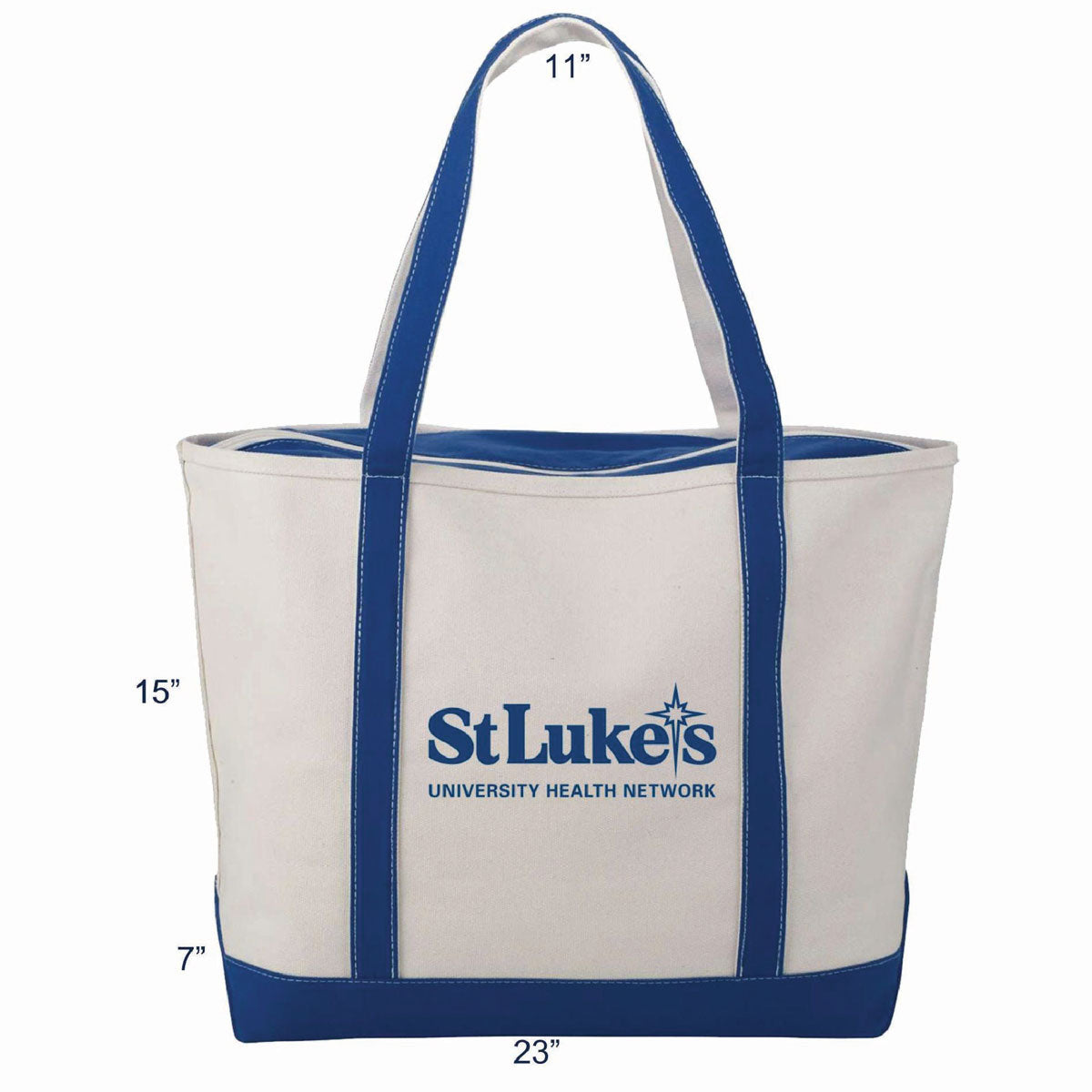 Canvas Tote with Zipper and Interior Pocket