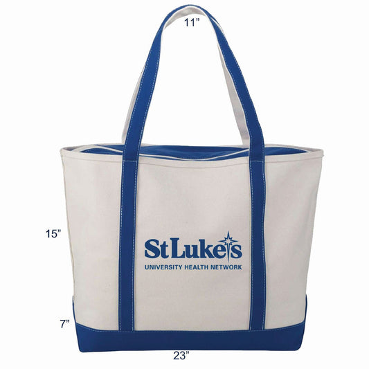 Canvas Tote with Zipper and Interior Pocket