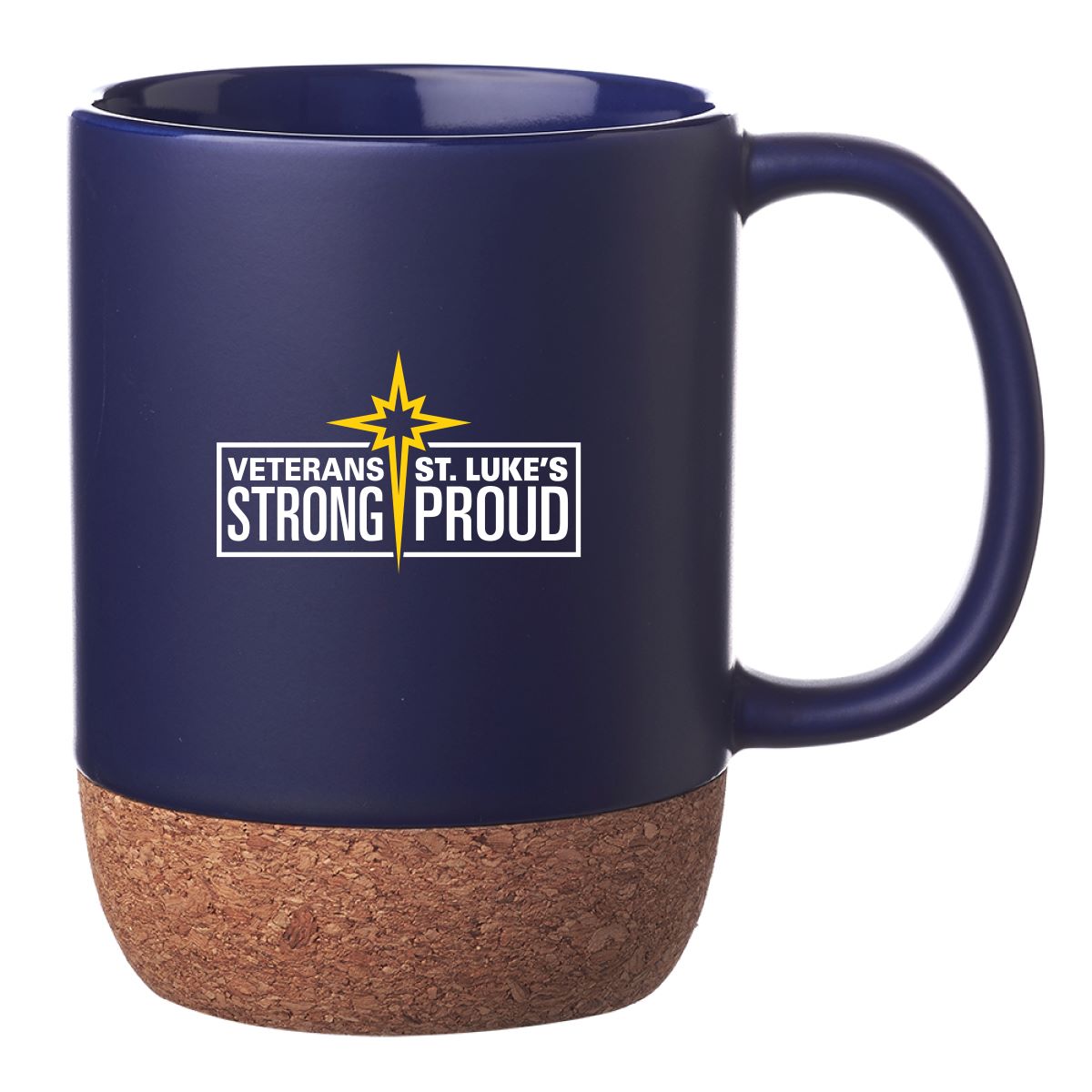Veterans 15 oz Matte Cork Bottom Ceramic Mug