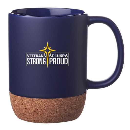 Veterans 15 oz Matte Cork Bottom Ceramic Mug