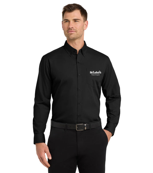 Long Sleeve Carefree Poplin Shirt - W100 - Plastic