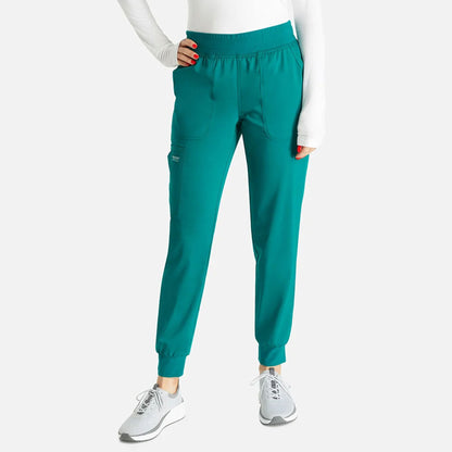 Cherokee Women's Mid Rise Jogger Scrub Pant - WW115 - Petite