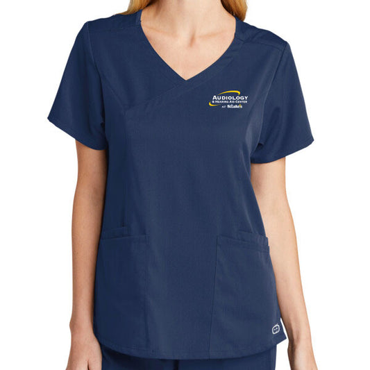 Wink Women’s Premiere Flex Mock Wrap Top - WW4268 -SLPT
