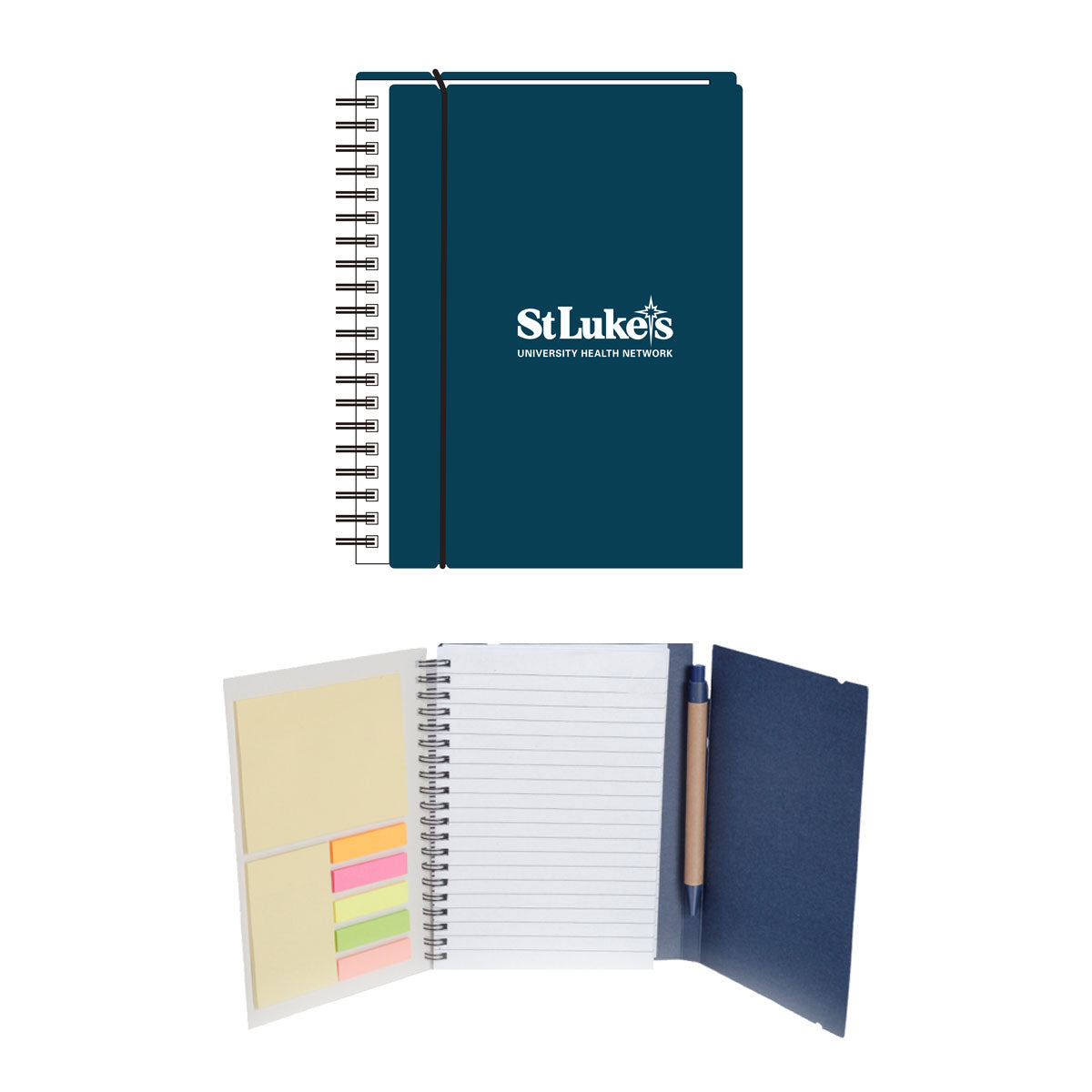 Eco Spiral Notebook with Sticky Notes and Flags