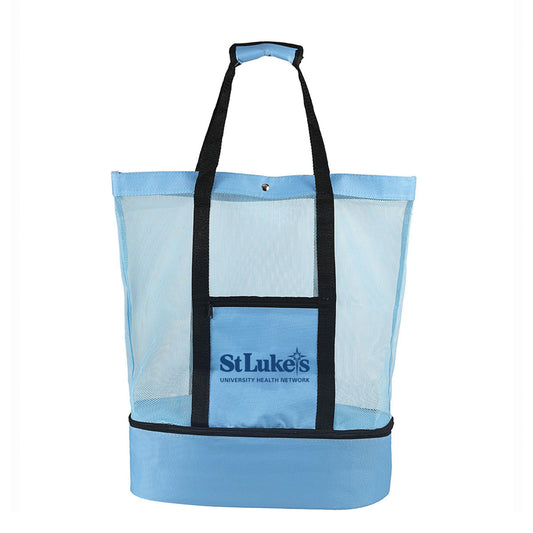 Mesh Beach Bag with Insulated Cooler