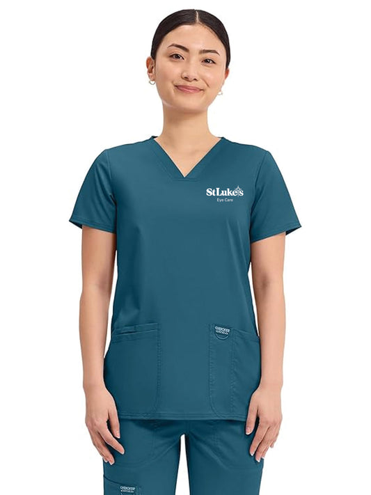 Cherokee Women's 3-Pocket V-Neck Stretch Scrub Top - WW620 - Eye Care